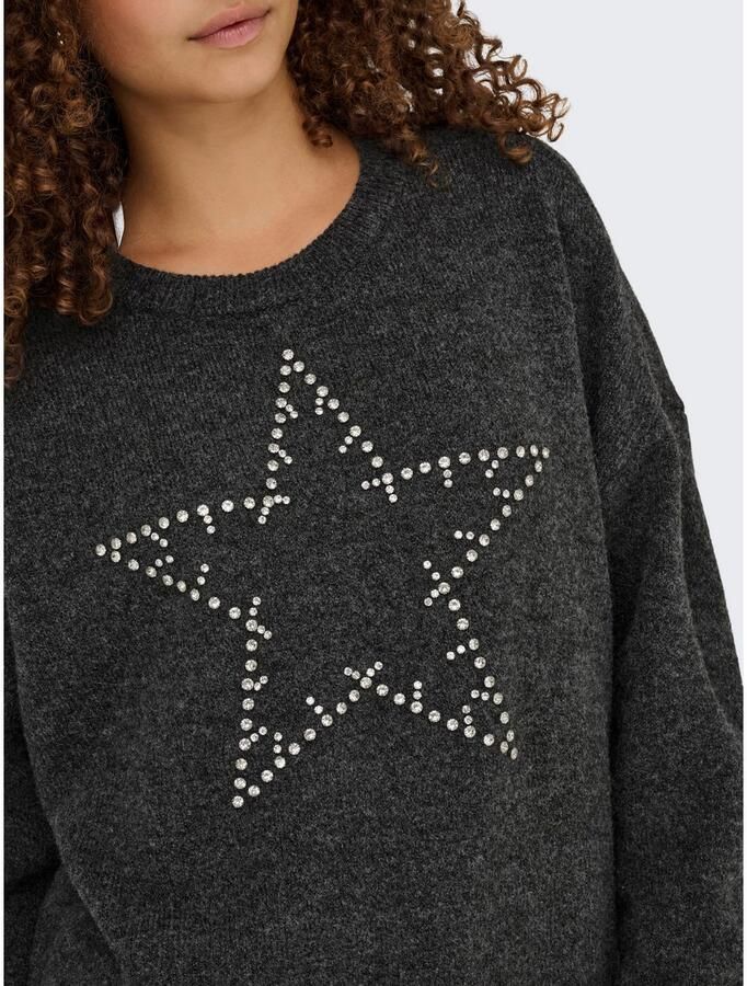 Only Gebreide trui ONLRENATA LS O-NECK BLING KNT