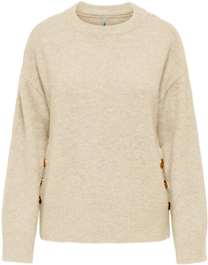 Only Gebreide trui ONLRENE LIFE LS BUTTON O-NECK CC KNT - Foto 7