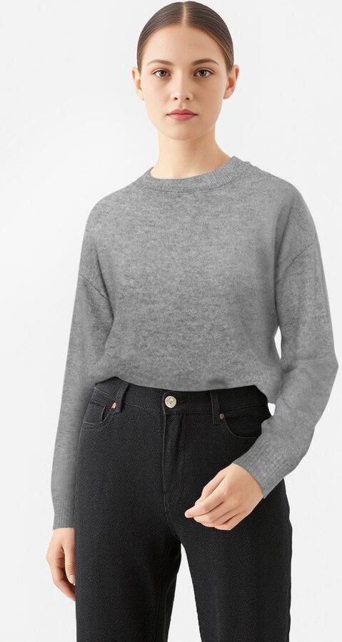 Only Gebreide trui ONLRENE LIFE LS BUTTON O-NECK CC KNT - Foto 5