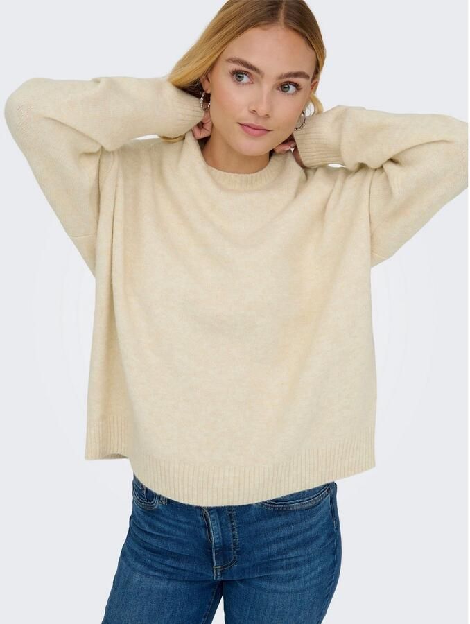 Only Gebreide trui ONLRENE LIFE LS O-NECK CC KNT