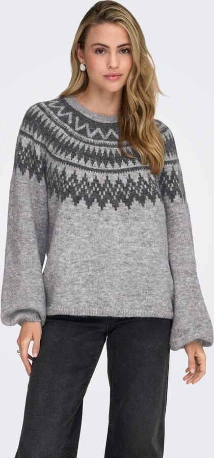 Only Gebreide trui ONLREYKJA LS O-NECK KNT - Foto 6