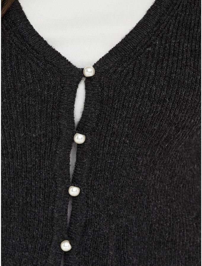 Only Gebreide trui ONLRICA LIFE LS VNECK PEARLCARD KNT - Foto 2