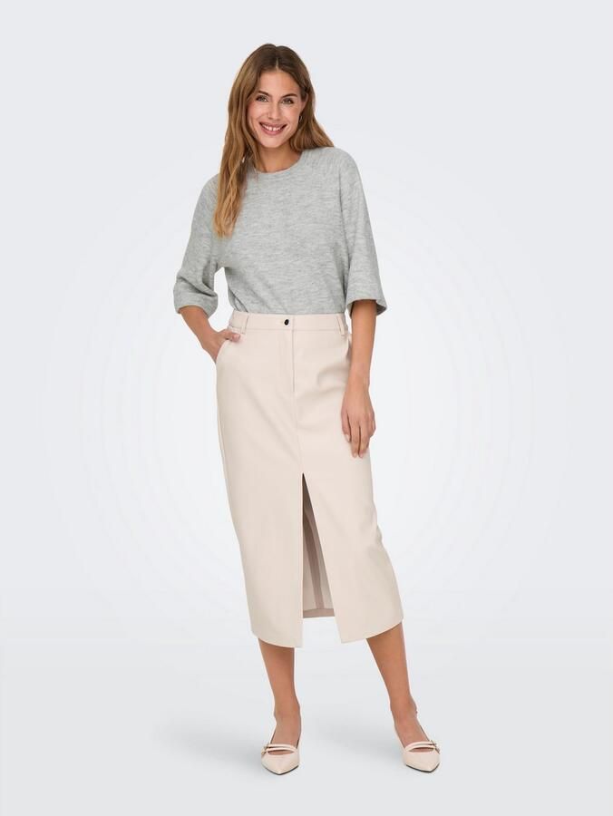 Only Simoni Pullover Licht Grijs Melange Gray Dames - Foto 4