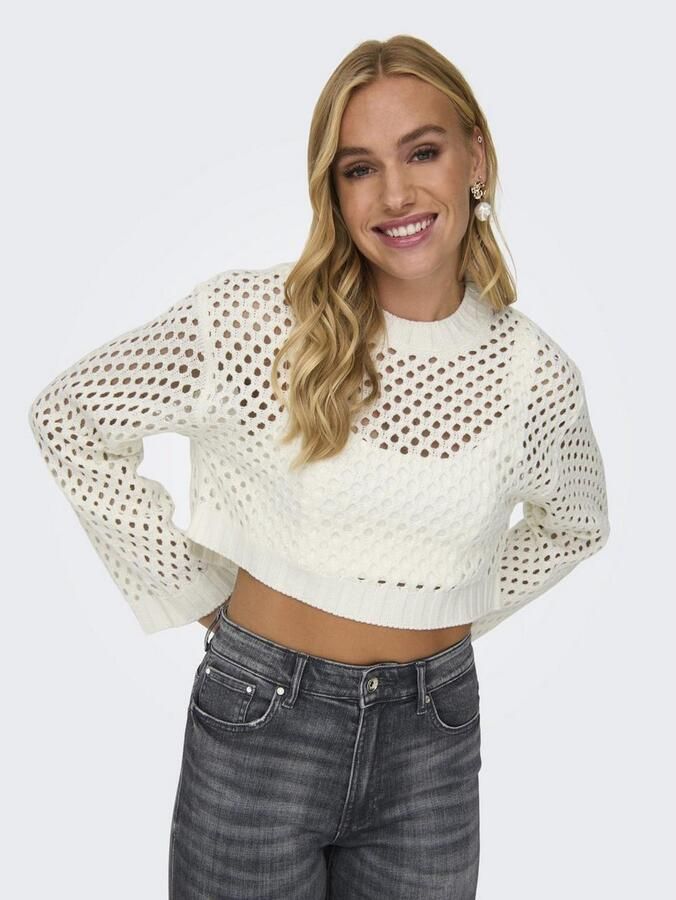 Only Gebreide trui ONLSMILLA SHORT PULLOVER L S KNT NOOS - Foto 4