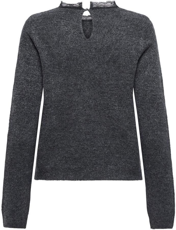Only Gebreide trui ONLTAMMY LS LACE MIX O-NECK BF KNT