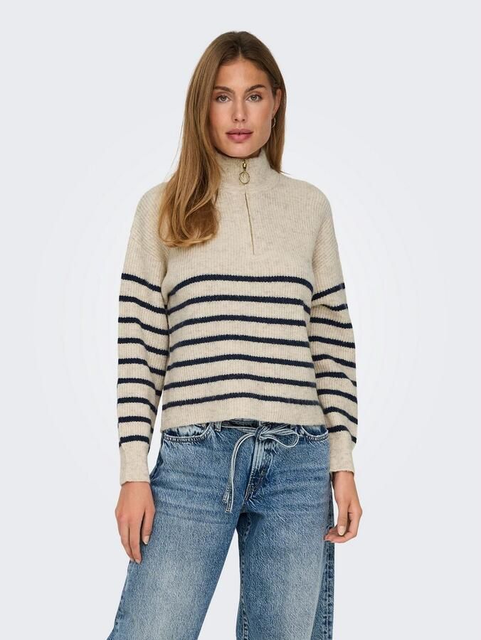 Only Gebreide trui ONLTOKYO L S ZIP PULLOVER KNT NOOS - Foto 6
