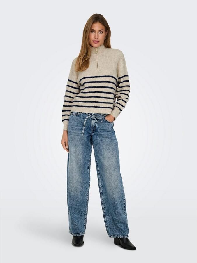 Only Gebreide trui ONLTOKYO L S ZIP PULLOVER KNT NOOS - Foto 3