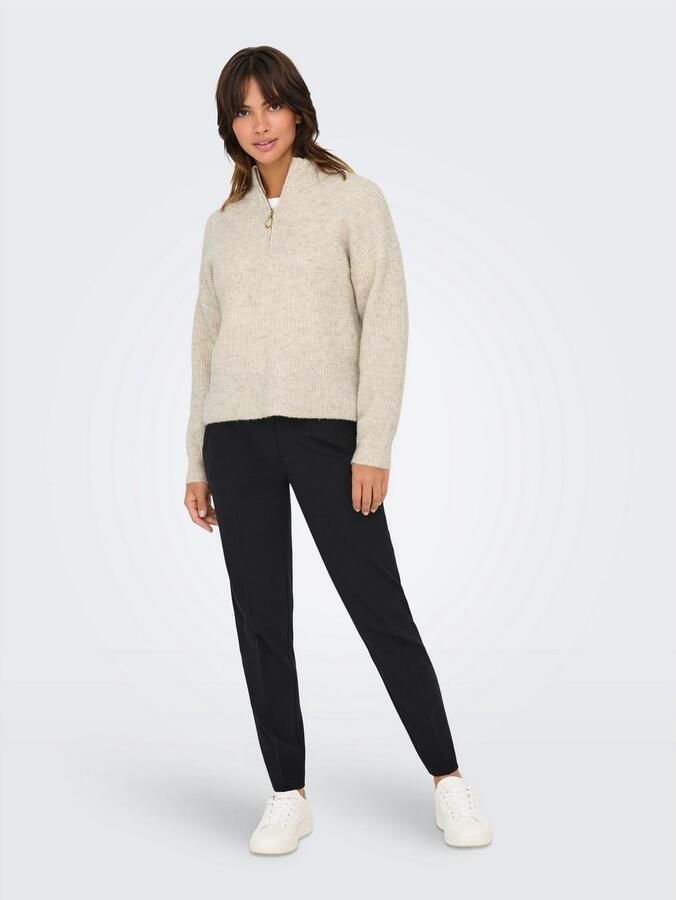 Only Gebreide trui ONLTOKYO SOLID L S ZIP PULLOVER KNT NOOS - Foto 5
