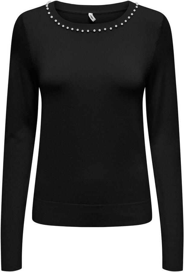 Only Gebreide trui ONLVENICE – Gebreide trui met pareldetail en ronde hals - Foto 2