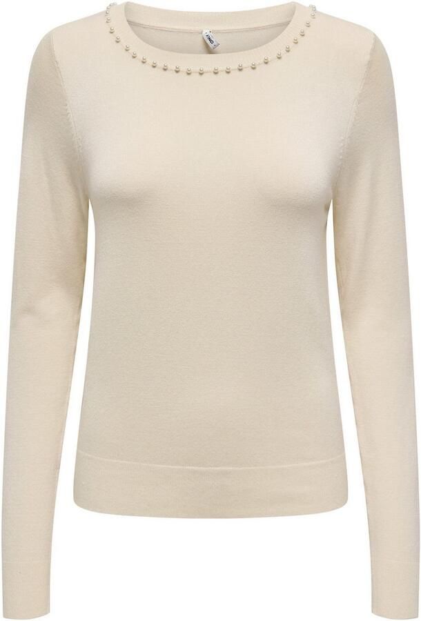 Only Gebreide trui ONLVENICE – Gebreide trui met pareldetail en ronde hals - Foto 4