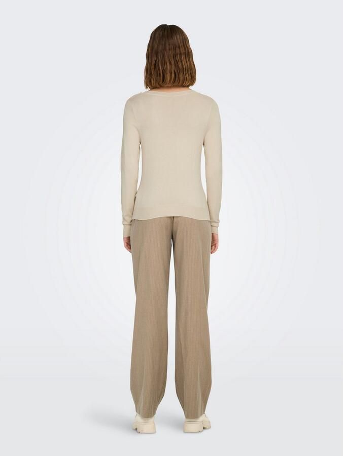 Only Gebreide trui ONLVENICE – Gebreide trui met pareldetail en ronde hals - Foto 3