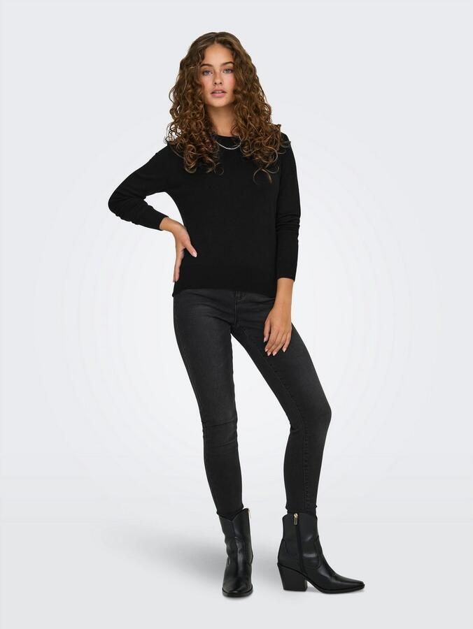 Only Gebreide trui ONLVENICE LIFE LS ONECK PULLOVER KNT NCA - Foto 3