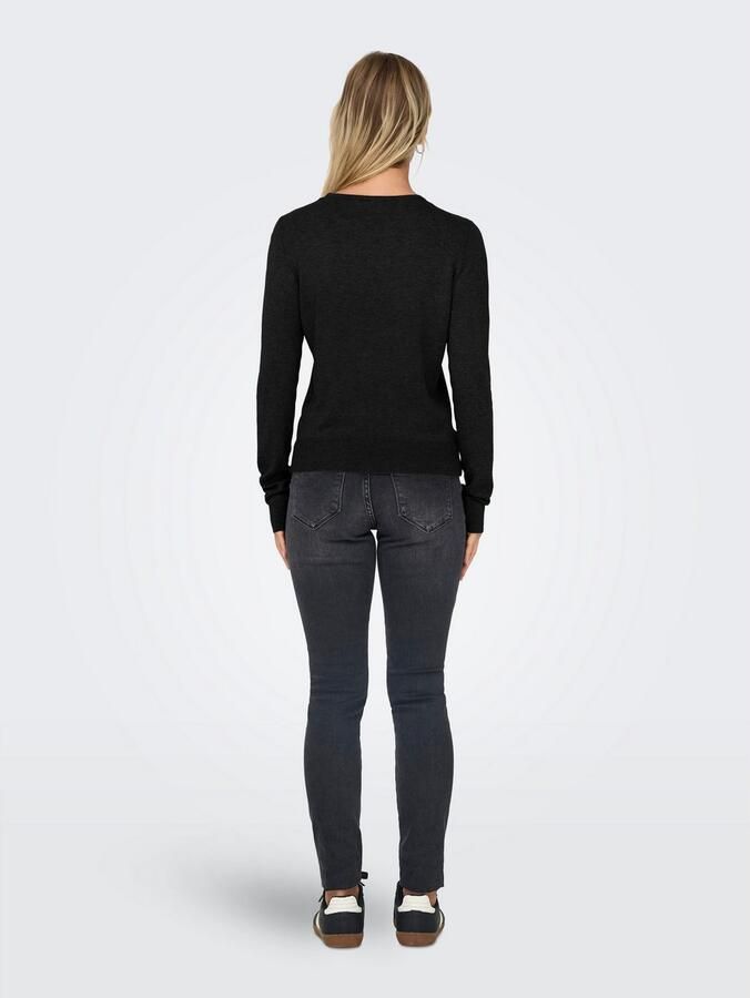 Only Gebreide trui ONLVENICE LIFE LS ONECK PULLOVER KNT NCA - Foto 4