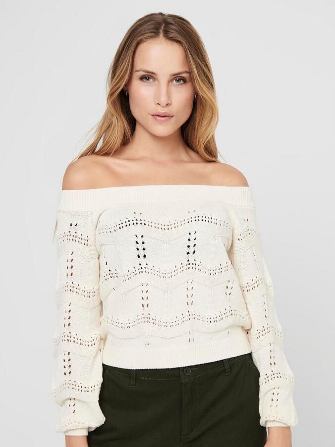 Only Korte gebreide pullover van katoenmix model 'VILDA LIFE' - Foto 2