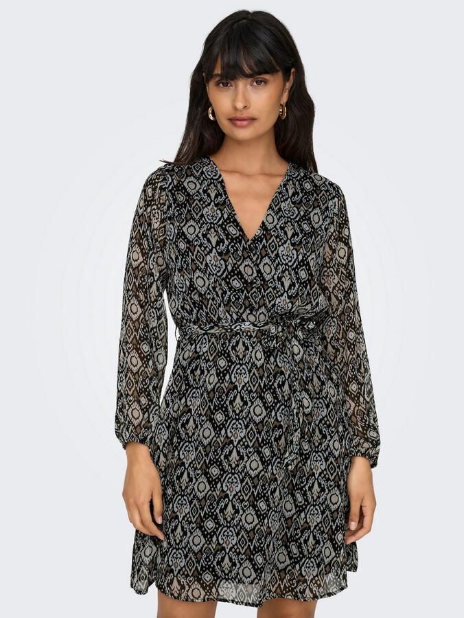 Only Gedessineerde jurk ONLCERA 3 4 SHORT DRESS WVN NOOS - Foto 3