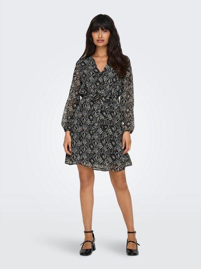 Only Gedessineerde jurk ONLCERA 3 4 SHORT DRESS WVN NOOS - Foto 5