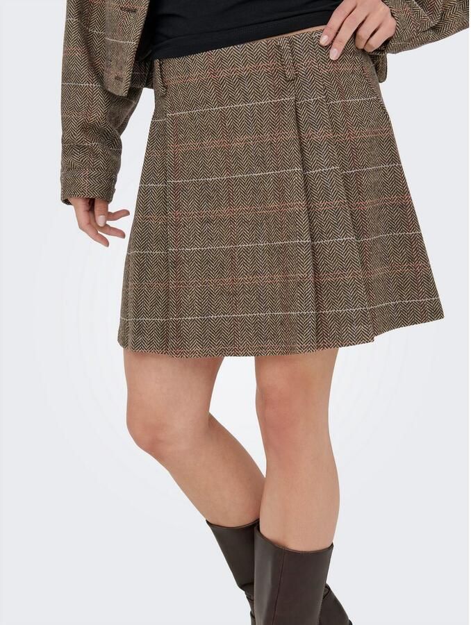 Only Geruite rok ONLRICCA LIFE CHECK MW SKIRT OTW - Foto 2