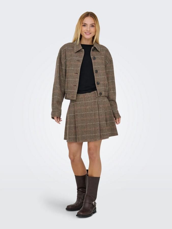 Only Geruite rok ONLRICCA LIFE CHECK MW SKIRT OTW - Foto 3