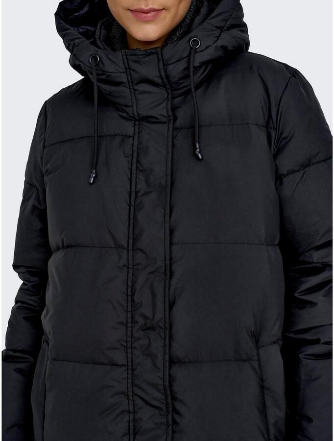 Only Lange regular fit donsjas met aangenaaide capuchon model 'ALICE'