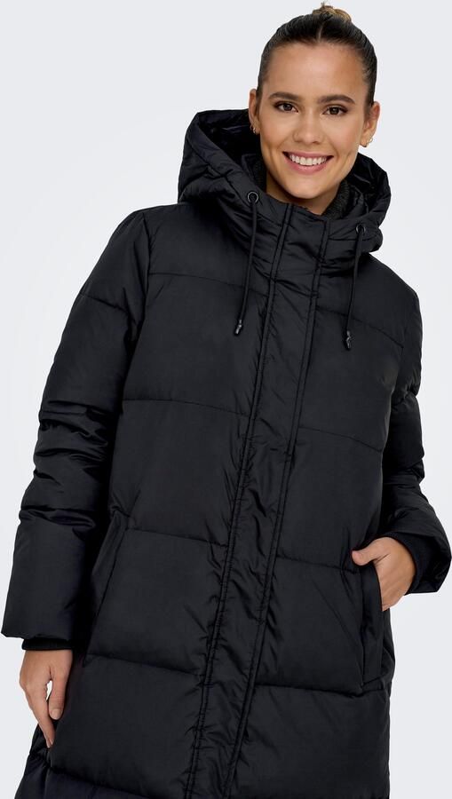 Only Lange regular fit donsjas met aangenaaide capuchon model 'ALICE' - Foto 5