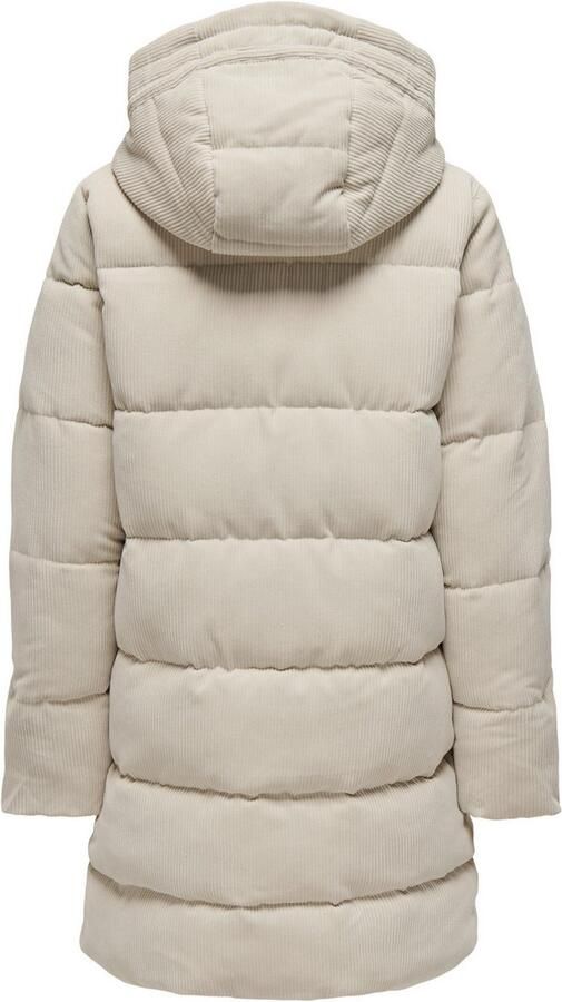Only Regular fit gewatteerde lange jas van corduroy model 'DOLLY' - Foto 5