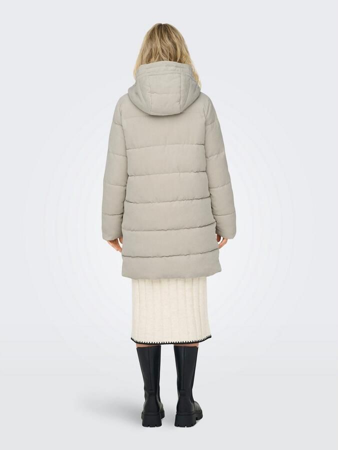 Only Regular fit gewatteerde lange jas van corduroy model 'DOLLY' - Foto 3