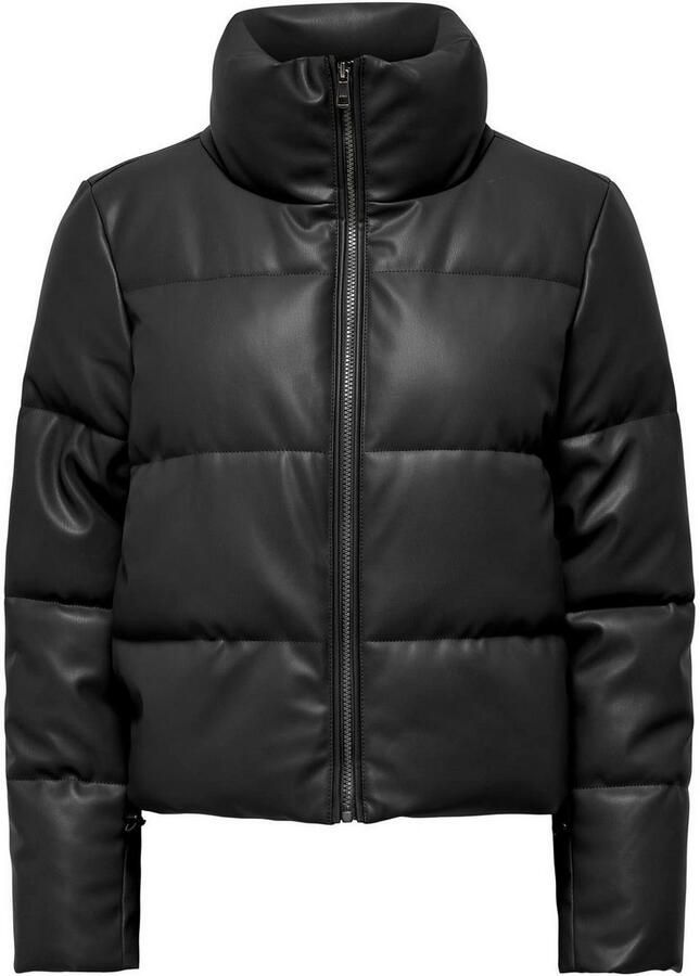 Only Gewatteerde jas ONLELSIE FAUX LEATHER PUFFER JKT CC OTW - Foto 5