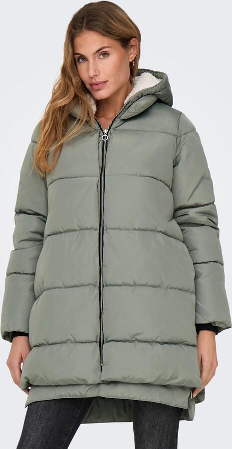 Only Comfort fit gewatteerde lange jas met gevoerde capuchon model 'KELLY NORA' - Foto 6