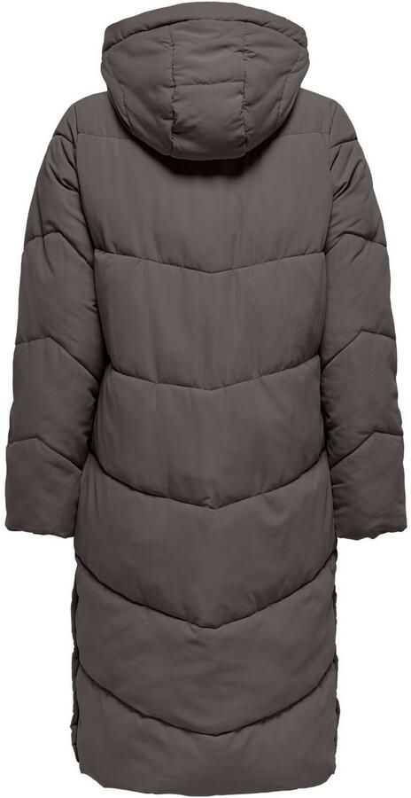 Only Relaxed fit gewatteerde lange jas met capuchon model 'MAGGI LIFE' - Foto 2