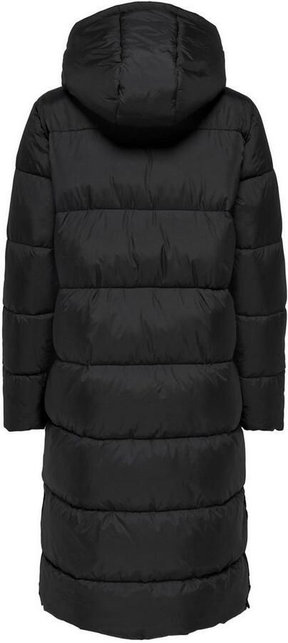 Only Regular fit gewatteerde lange jas met capuchon en tunnelkoord model 'MONTANA' - Foto 7