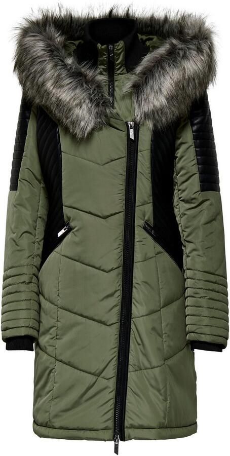 Only Gewatteerde jas ONLNEWLINETTE FUR HOOD COAT OTW - Foto 3