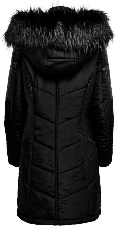 Only Shaped fit gewatteerde lange jas in kunstleerlook model 'NEWLINETTE' - Foto 2