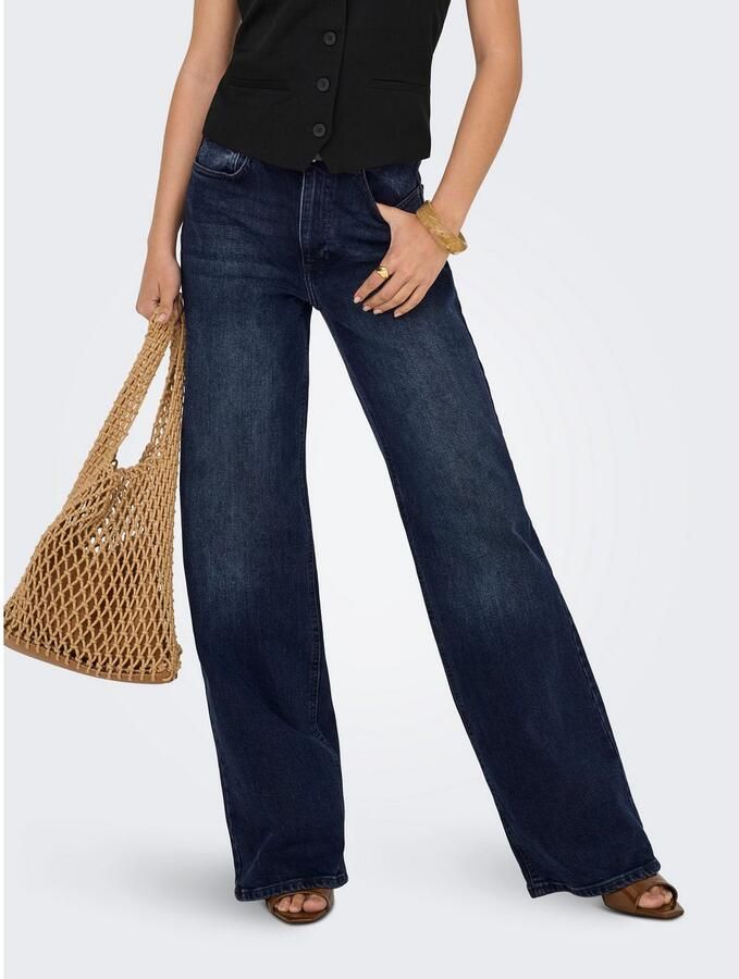 Only Wide fit high rise damesjeans met katoen model 'JUICY' - Foto 3