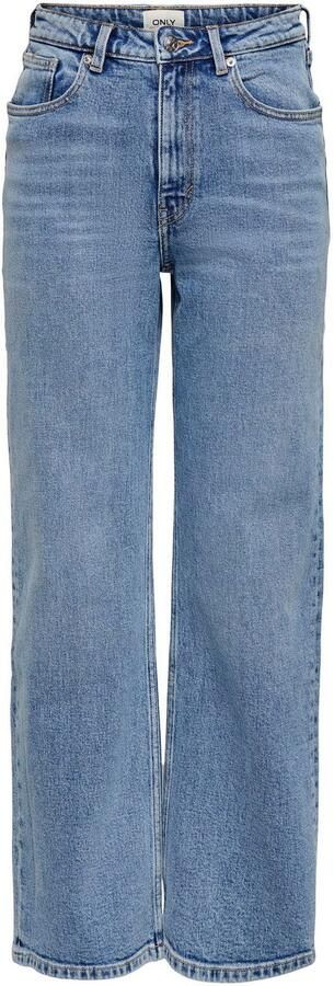ONLY high waist wide leg jeans ONLJUICY medium blue denim - Foto 18