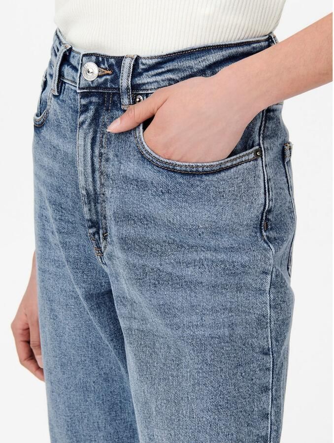 ONLY high waist wide leg jeans ONLJUICY medium blue denim - Foto 5