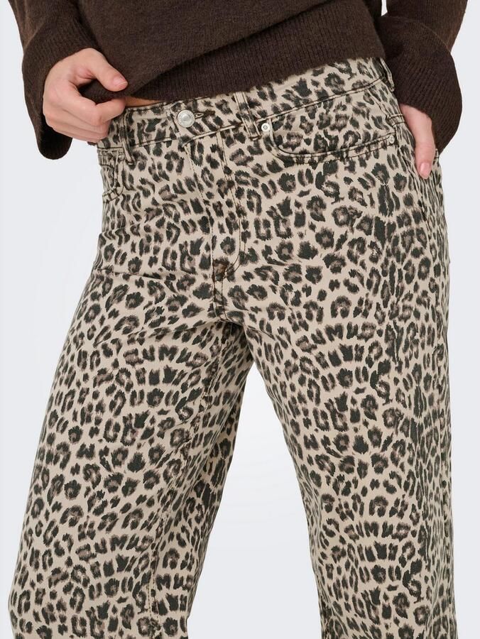 Only High-waist jeans ONLMADISON BLUSH HW LEO WIDE DNM - Foto 2