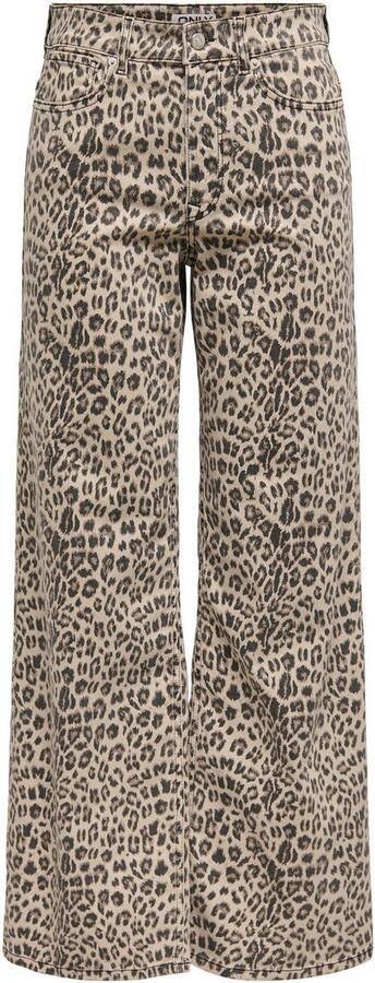 Only High-waist jeans ONLMADISON BLUSH HW LEO WIDE DNM - Foto 5