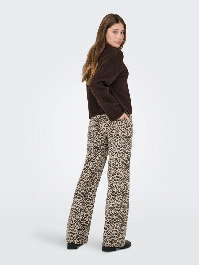 Only High-waist jeans ONLMADISON BLUSH HW LEO WIDE DNM - Foto 4