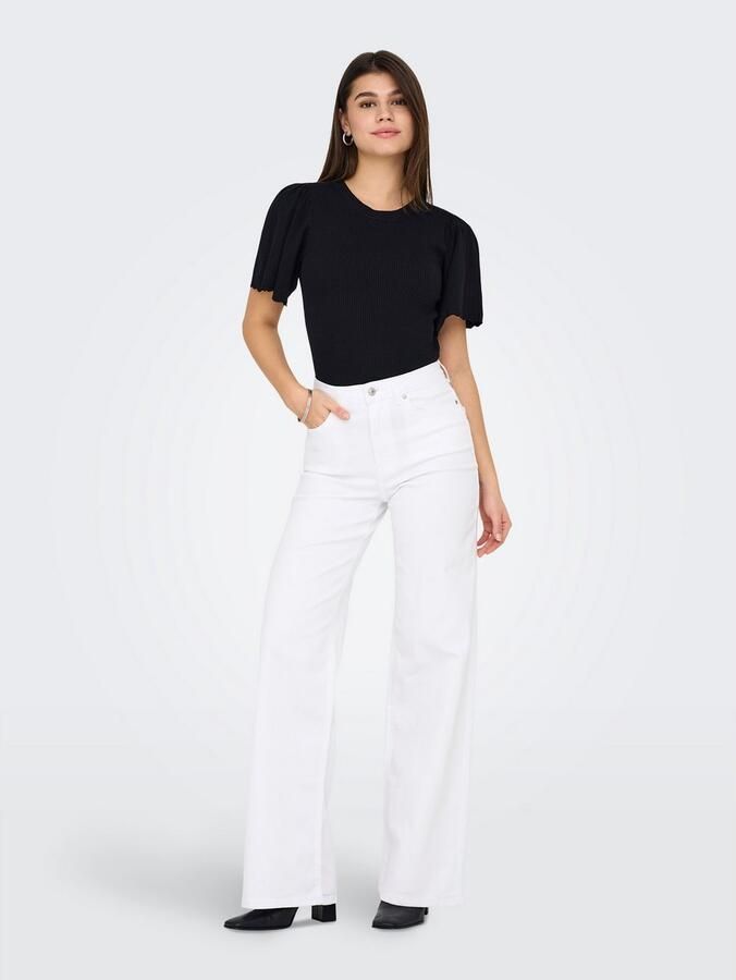 Only High-waist jeans ONLMADISON BLUSH HW WIDE DNM CRO NOOS - Foto 5