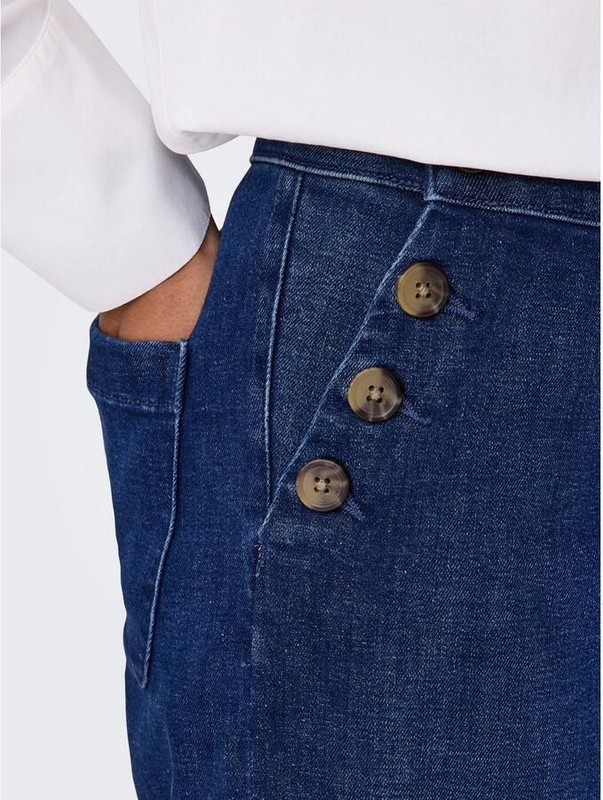 Only High-waist jeans ONLMADISON HW BUTTON WIDE DNM GEN533NOOS - Foto 2