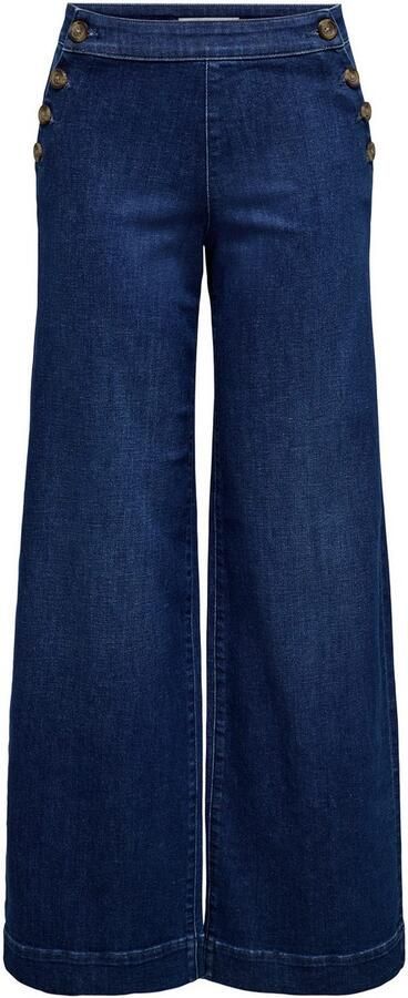 Only High-waist jeans ONLMADISON HW BUTTON WIDE DNM GEN533NOOS - Foto 5