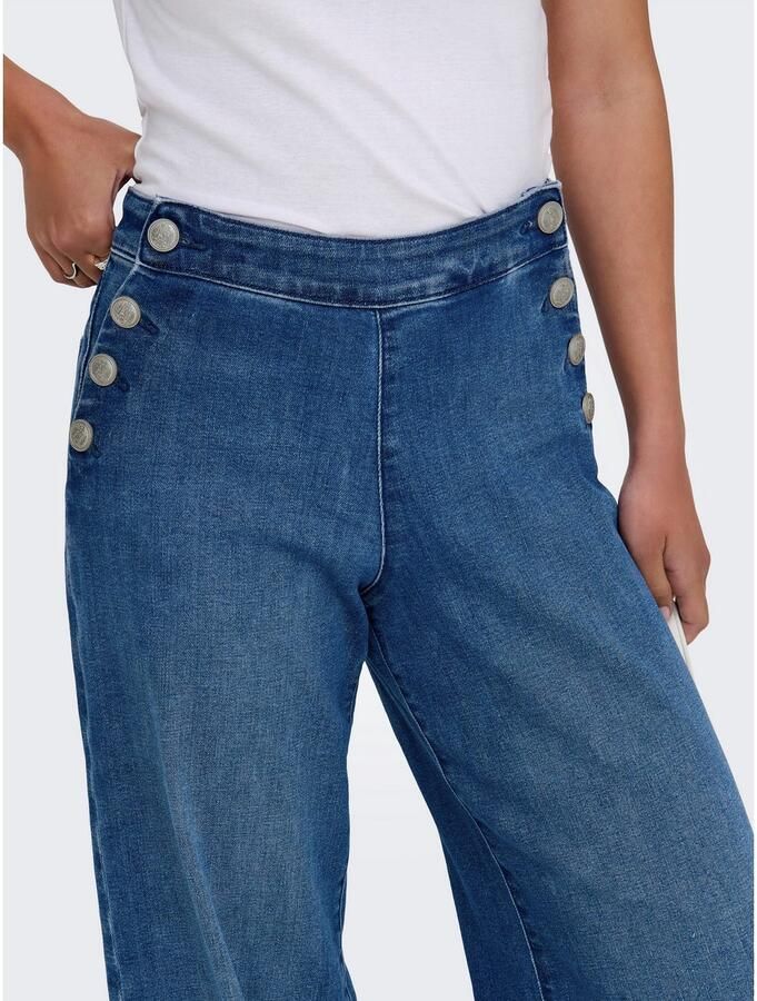 Only High-waist jeans ONLMADISON HW BUTTON WIDE DNM GEN769NOOS - Foto 3