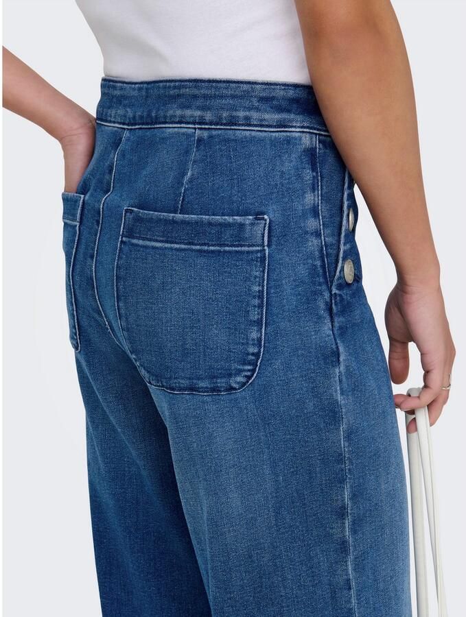 Only High-waist jeans ONLMADISON HW BUTTON WIDE DNM GEN769NOOS - Foto 4