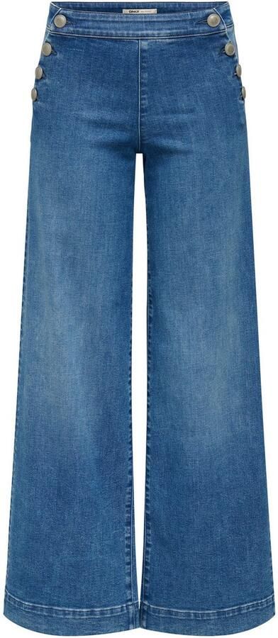 Only High-waist jeans ONLMADISON HW BUTTON WIDE DNM GEN769NOOS - Foto 5