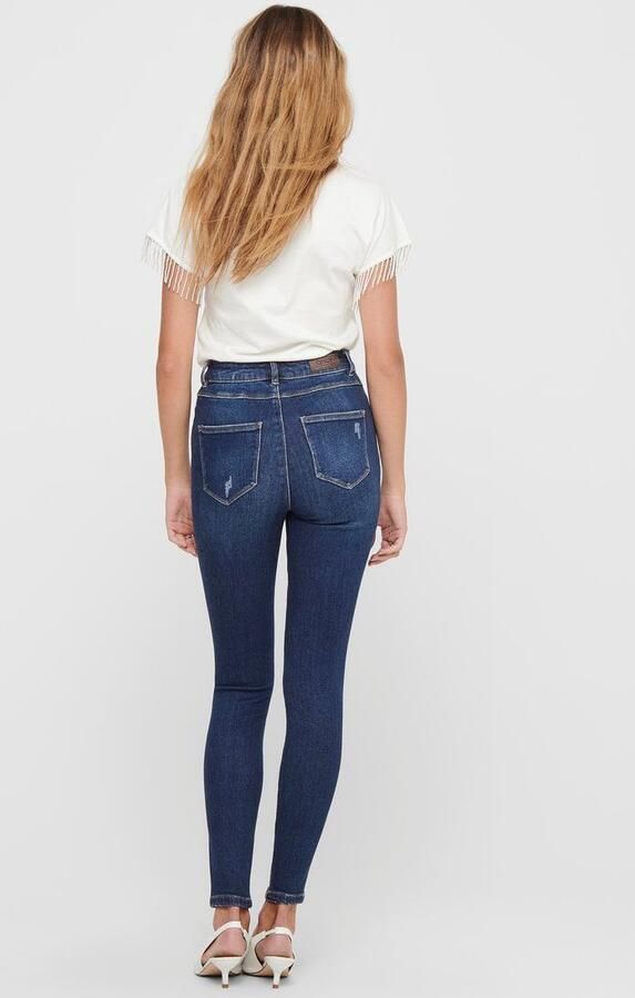 ONLY high waist skinny jeans ONLMILA dark blue denim - Foto 3