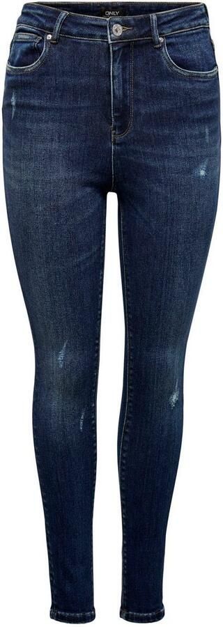 ONLY high waist skinny jeans ONLMILA dark blue denim - Foto 6