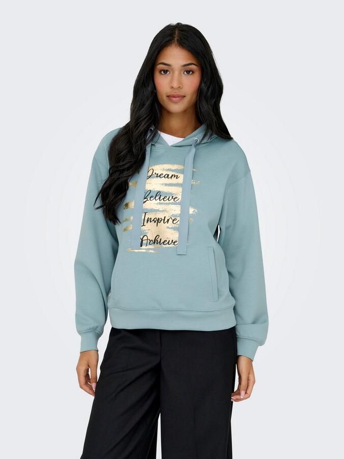 Only Hoodie ONLALINA LIFE L S PRINT HOOD SWT - Foto 2