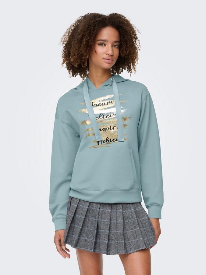 Only Hoodie ONLALINA LIFE L S PRINT HOOD SWT - Foto 3