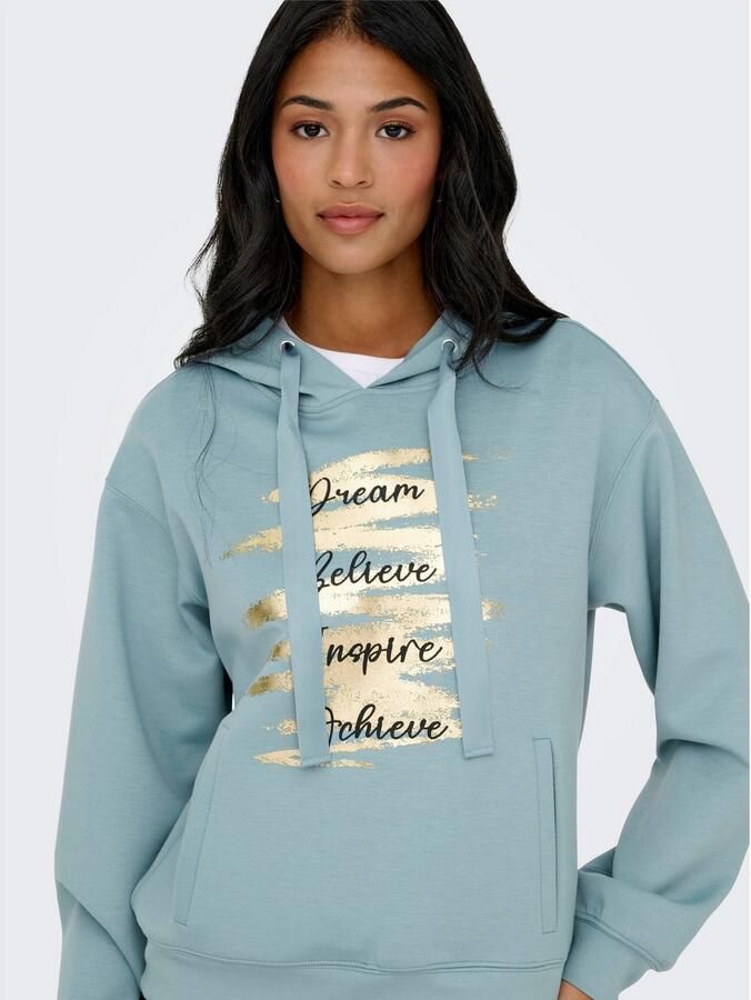 Only Hoodie ONLALINA LIFE L S PRINT HOOD SWT - Foto 4