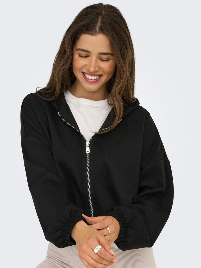 Only Hoodie ONLSCARLETT LS ELASTIC ZIP HOOD SWT NOOS - Foto 6